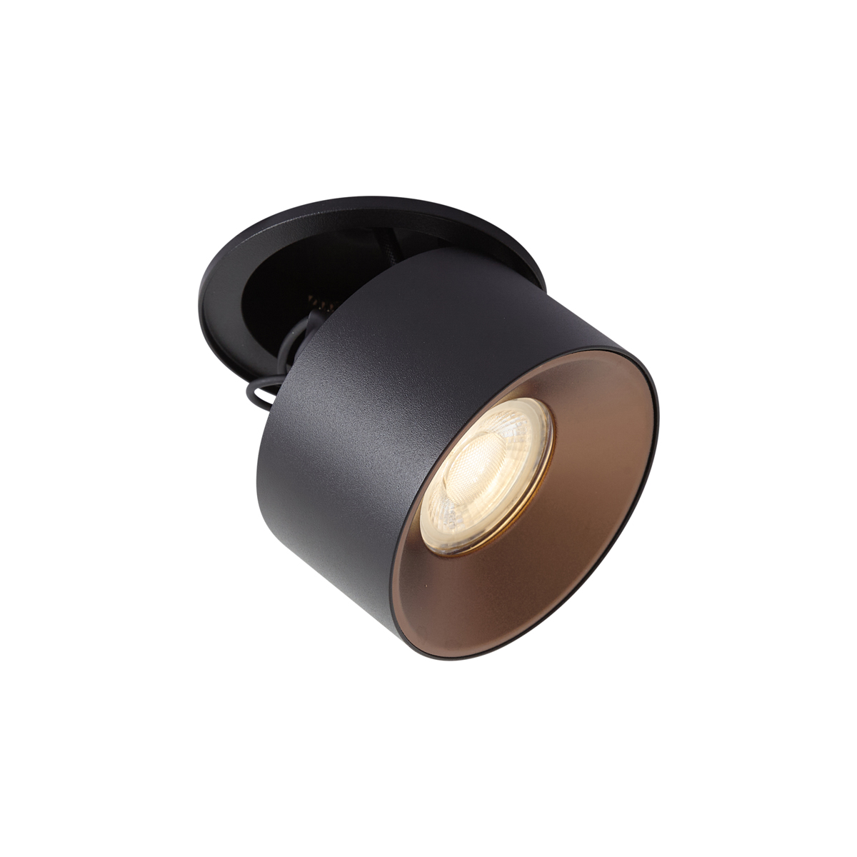 Qazqa Moderner Einbaustrahler Schwarz Gu10 50mm - Echo