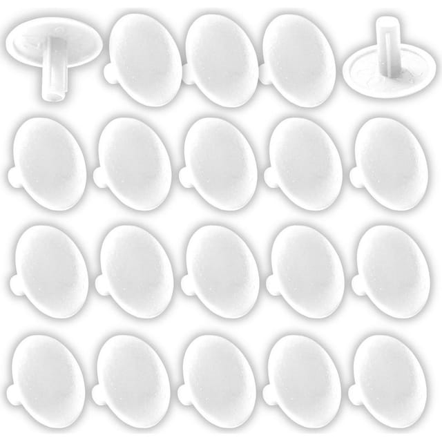 20 Universelle Kunststoff-schraubenabdeckungen Für 3x12x6mm Kreuzschlitzschrauben, Weiß