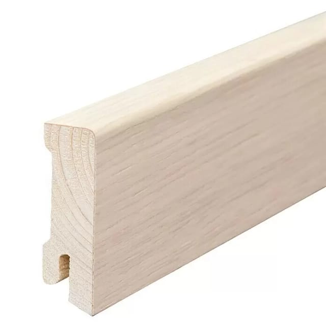 KGM Sockelleiste Eiche Furnier weiß geölt 16x40mm Modern Profil