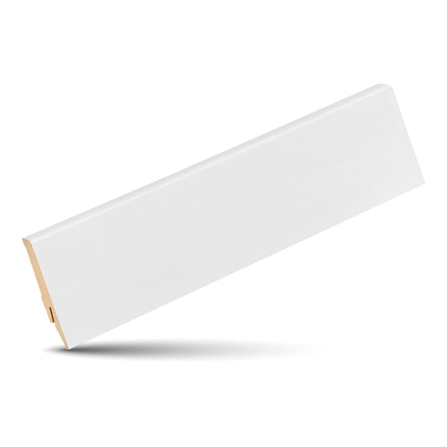 KGM Sockelleiste Mega weiß MDF foliert 18 x 78 mm 2,4 m