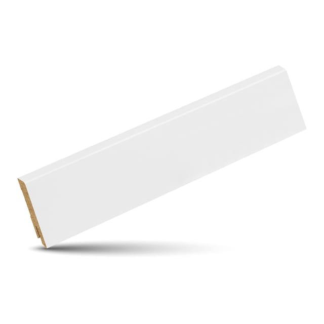 KGM Sockelleiste Modern abgeschrägt weiß MDF 16 x 58 mm 2,4 m