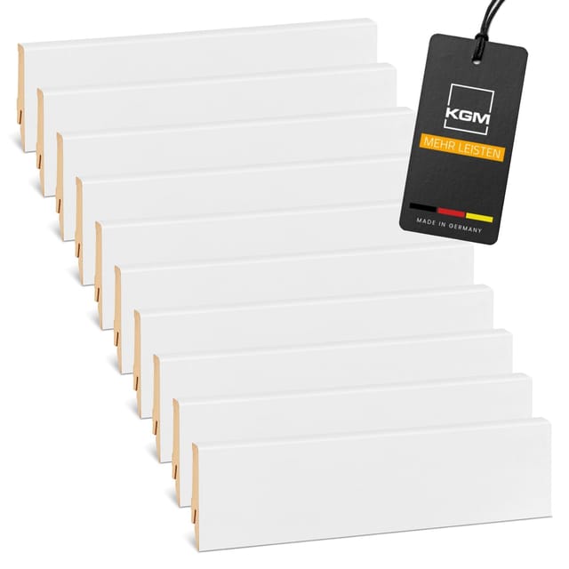 KGM Sockelleiste MEGA MDF weiß foliert 18x78 – 96m (40 St)