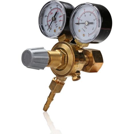 1 Gasregler, 0–10 Bar, Messinggehäuse, 6-mm-ausgang, Für Mig/wig-schweißen