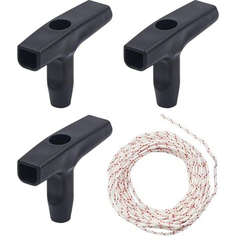 3 Starterseile, 10 Meter, 3 Mm, Startgriffe, Nylon-kunststoff, Rasenmäher-kettensägen-benzinmotor