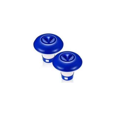 Set Mit 2 Schwimmenden 5-zoll-chlordosierern Für Schwimmbäder Und Whirlpools, Einstellbare Durchflussrate