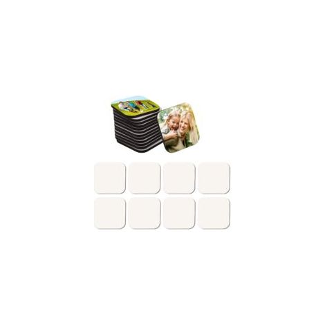 16 Weiße Sublimationsmagnete, 5 X 5 Cm, Weiße Kühlschrankmagnete Für Whiteboard, Büro, Kalender, Küche, Zuhause, Wanddekoration – Quadratisch
