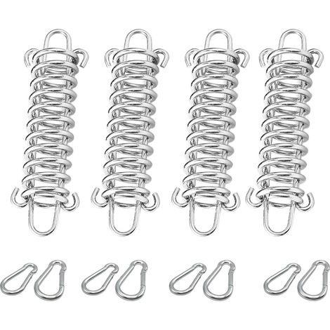4er-pack Zugfeder, U-haken, Karabiner, Edelstahl, Für Campingzelt, Markise, Befestigung Im Freien