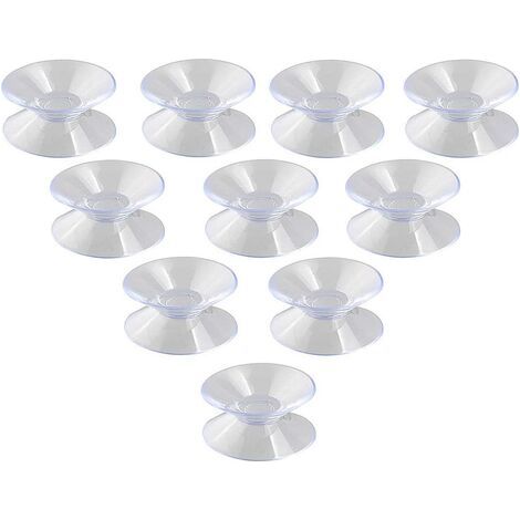 10er-pack Doppelseitige Saugnäpfe (30 Mm) Aus Kunststoff Zur Befestigung Von Glas, Spiegeln, Im Transportwesen, Im Büro Und Zu Hause