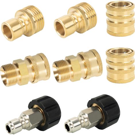 8-teiliges Set Mit Eimeradapter, Schlauchverbinder, Flexibler Düse, Messing, Kunststoff, Autowäsche, Garten
