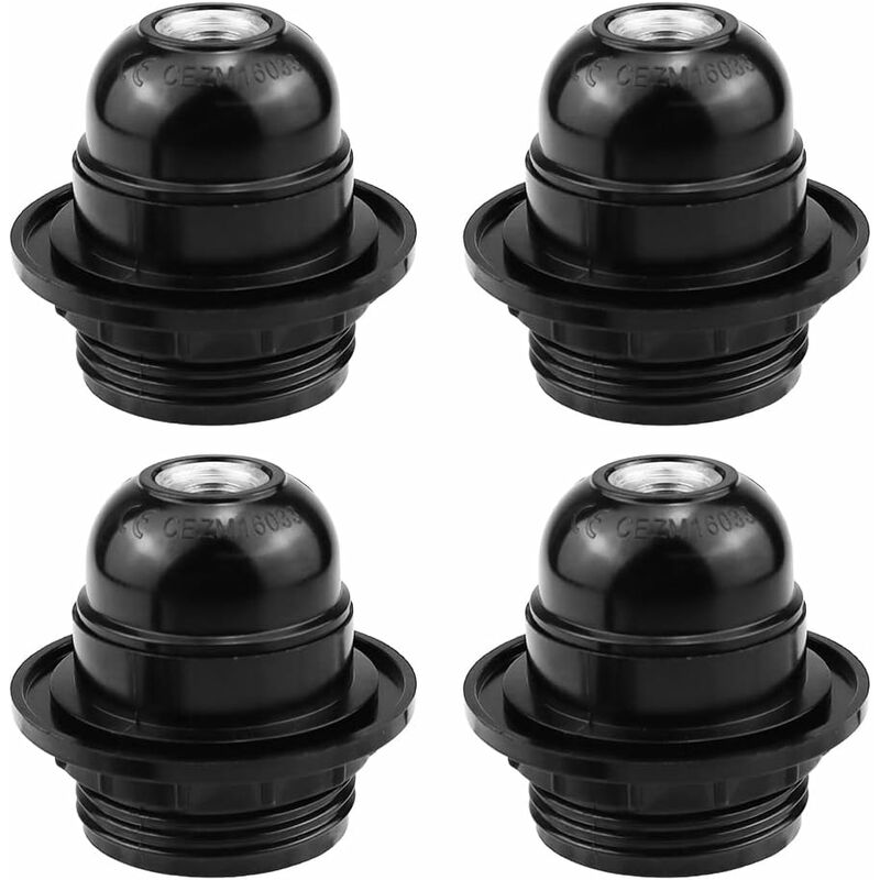 4 Stück E27 Fassungsadapter E27 Fassung Schwarz E27 Fassung Schraube Lampenfassung E27 Lampenfassung Retro Edison E27 Fassung Schwarz E27 Fassung Für Retro Glühbirne Befestigungsfassung Hiasd
