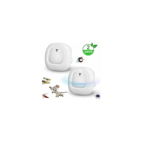 Set Mit 2 Ultraschallsteckern, Gegen Mücken Und Spinnen, Geruchlos Und Ungiftig, Farbe: Weiß.