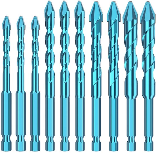 Set Aus 10 Hochfesten Exzenterbohrern, Hochharten Exzenterbohrern Mit Abgewinkeltem Kopf, Set Aus Hartmetall Mauerwerks Und Betonbohrern Für Stei