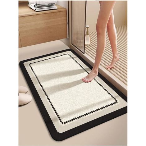 Badematte – Geeignet Für Badezimmerböden Und Unter Badewannentüren, Maschinenwaschbar – 1 Stück, 60 X 90 Cm