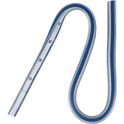 40 Cm Flexibles, Gebogenes Lineal – Messwerkzeug Zum Nähen, Patchworken Und Schnittmustererstellen, Professionelles Schneiderlineal