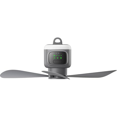 Wiederaufladbarer Deckenventilator (45 Cm) Mit Licht – 12.000-mah-akku – 4 Geschwindigkeitsstufen – 8-stunden-timer – Bis Zu 16 Stunden Laufzeit – Geeignet Für Terrasse, Markise, Zelt, Veranda Und Cam