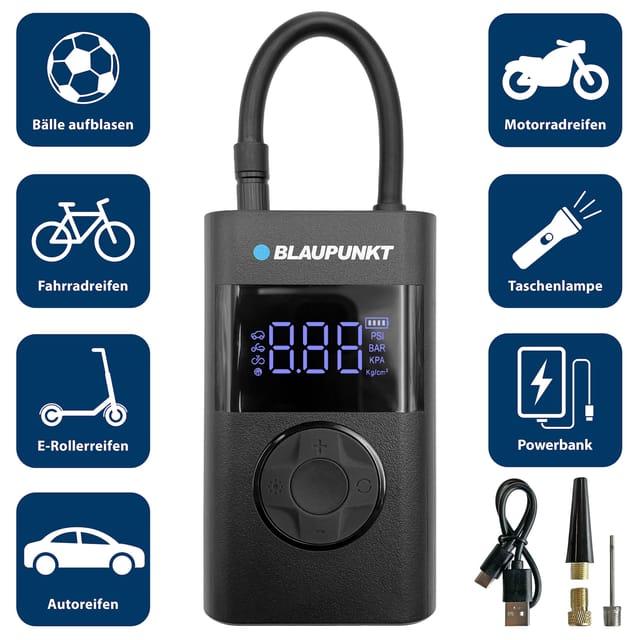Blaupunkt 2008024000050 TPM 124 Luftpumpe Schwarz