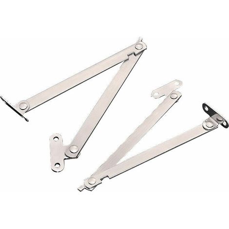 Set Mit 4 Scharnieren Aus Zinklegierung, Verstellbare Unterstützung 90° Oder 110°, Silberfarbene Ausführung Für Möbel Und Schränke