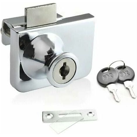 1 Sicherheitsschloss Für Glastüren, Zinklegierung, Kein Bohren Erforderlich, 5-8 Mm Glas, Für Den Privaten Und Gewerblichen Gebrauch