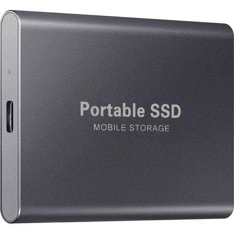 Tragbare Ssd, Usb 3.2 Gen 2, 50 Mb/s Geschwindigkeit, 4 Tb Speicherkapazität, Für Professionelles Gaming Im Studentenbereich, Grau