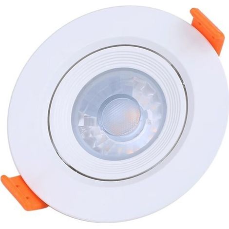 Led-spot – Geeignet Für Badezimmer, Küchen Etc. – Frontdurchmesser: 90 Mm, Einbaudurchmesser: 75–80 Mm, Warmweißes Licht – 5er-pack