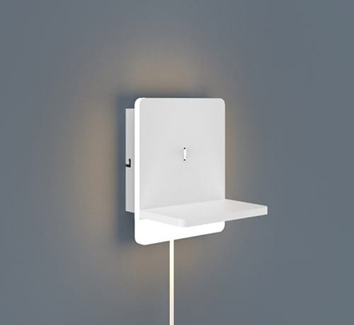 Trio - led Wandleuchte fairfield Weiß mit Stecker, Schalter & Ladefunktion, Höhe 20cm