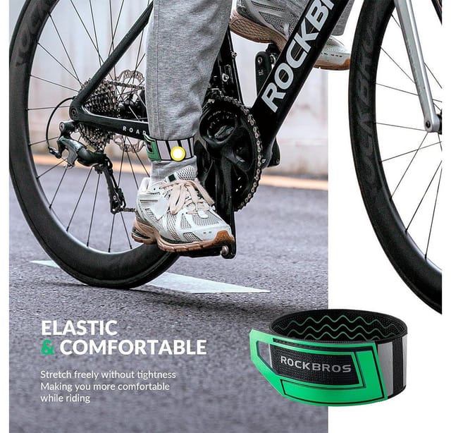 Reflektorband für Fahrrad, Beine, Arme, Rucksack - grün