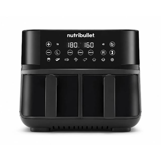 Nutribullet Air Fryer Doppelbehälter Schwarz 8 Modi 2850W