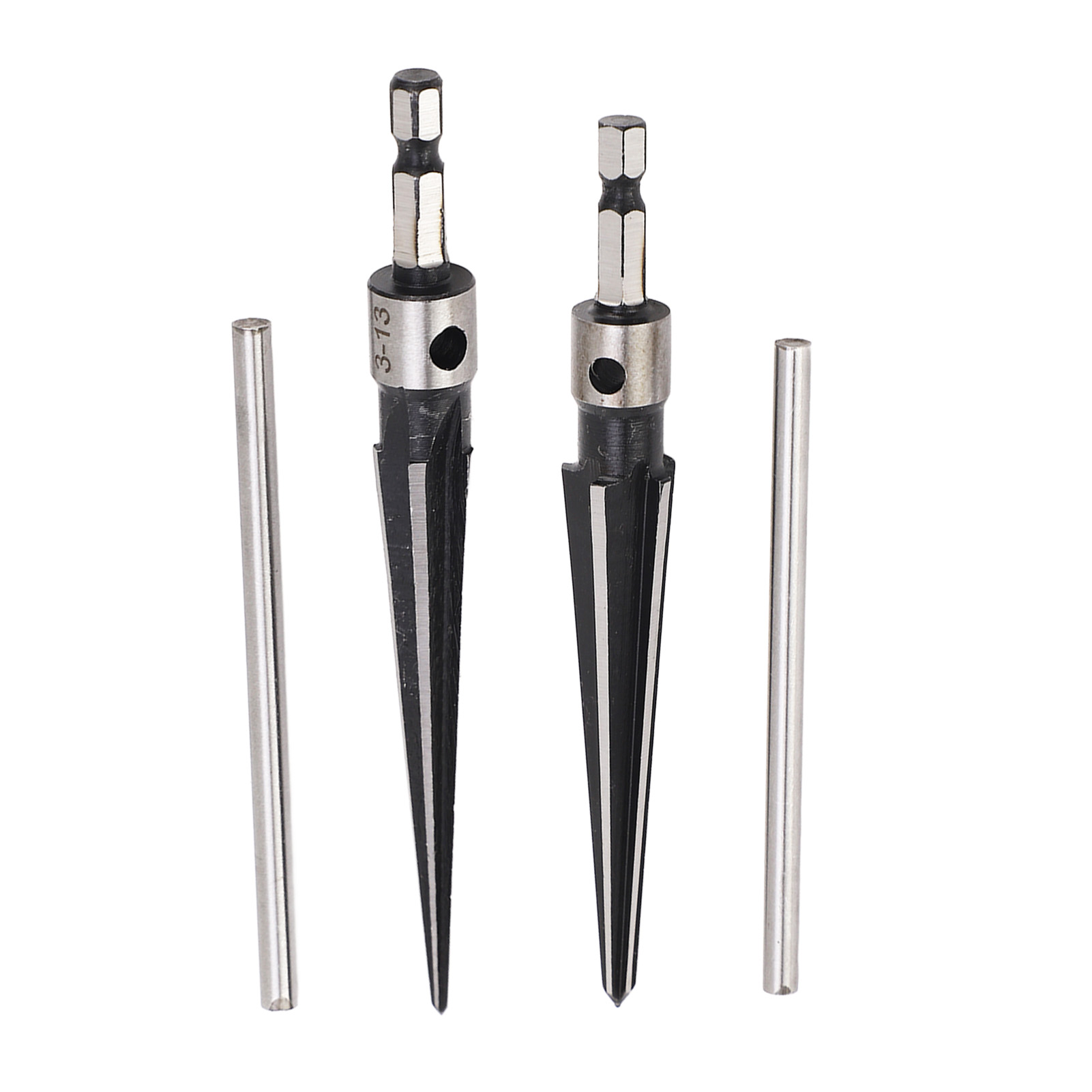 Konische Reibahle Mit 6 Schneiden, Sechskantschaft, T-griff, Durchmesser 5 Bis 16 Mm Und 3 Bis 13 Mm, Für Holz Und Kunststoff.