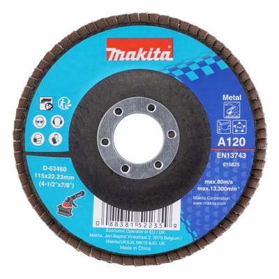 Fächerschleifscheibe 115 mm A120 - D-63460 - Makita