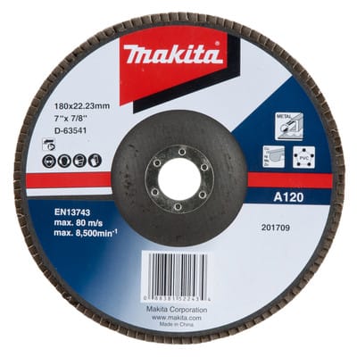 Fächerschleifscheibe 180 mm A120 - D-63541 - Makita
