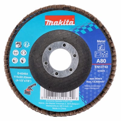 Fächerschleifscheibe 115 mm A80 - D-63454 - Makita