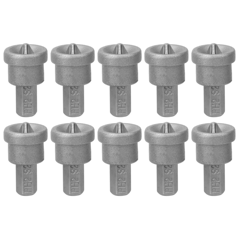 Packung Mit 10 Ph2-magnetbits Für Gipskartonplatten, Schraubentiefenanschlag