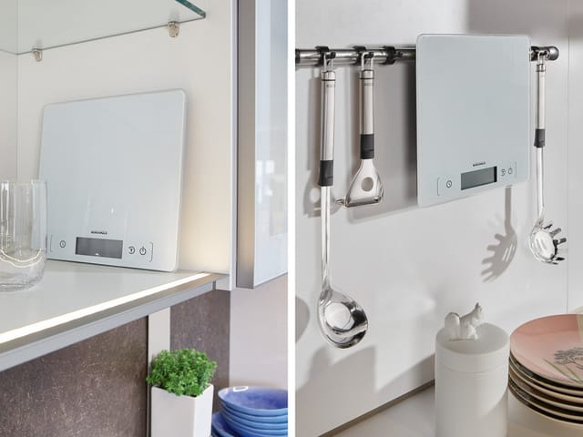 Page Comfort 400, digitale Küchenwaage, weiß, Gewicht bis zu 10 kg (1-g-genau), Haushaltswaage mit Sensor-Touch, elektronische Waage inkl. Batterien,