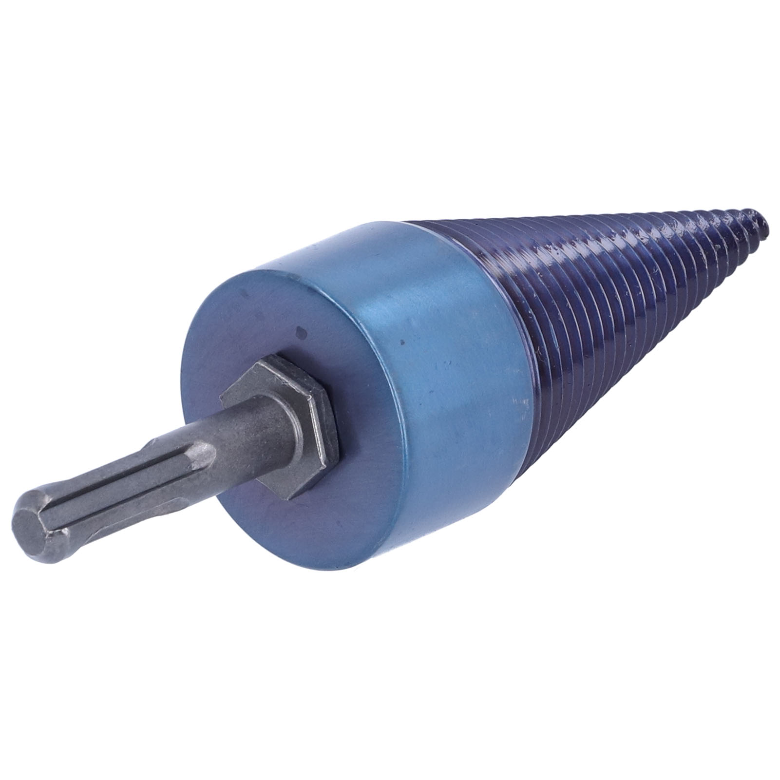 Holzspalterbohrer, Blau Beschichtet, Hss, 42 Mm, Brennholzkegel-stanzwerkzeug