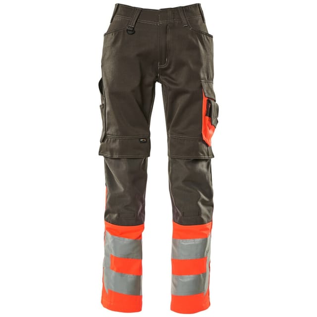 Mascot Leeds Arbeitshose Gr. 90C62 dunkelanthrazit/hi-vis rot