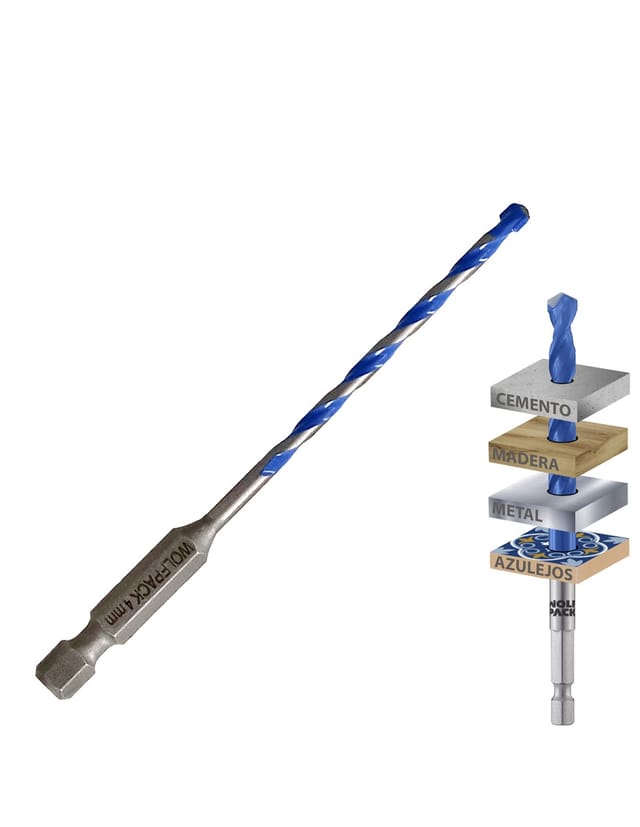 Universal-Sechskantbohrer ø 4,0 mm. (Blister 1 Stück)