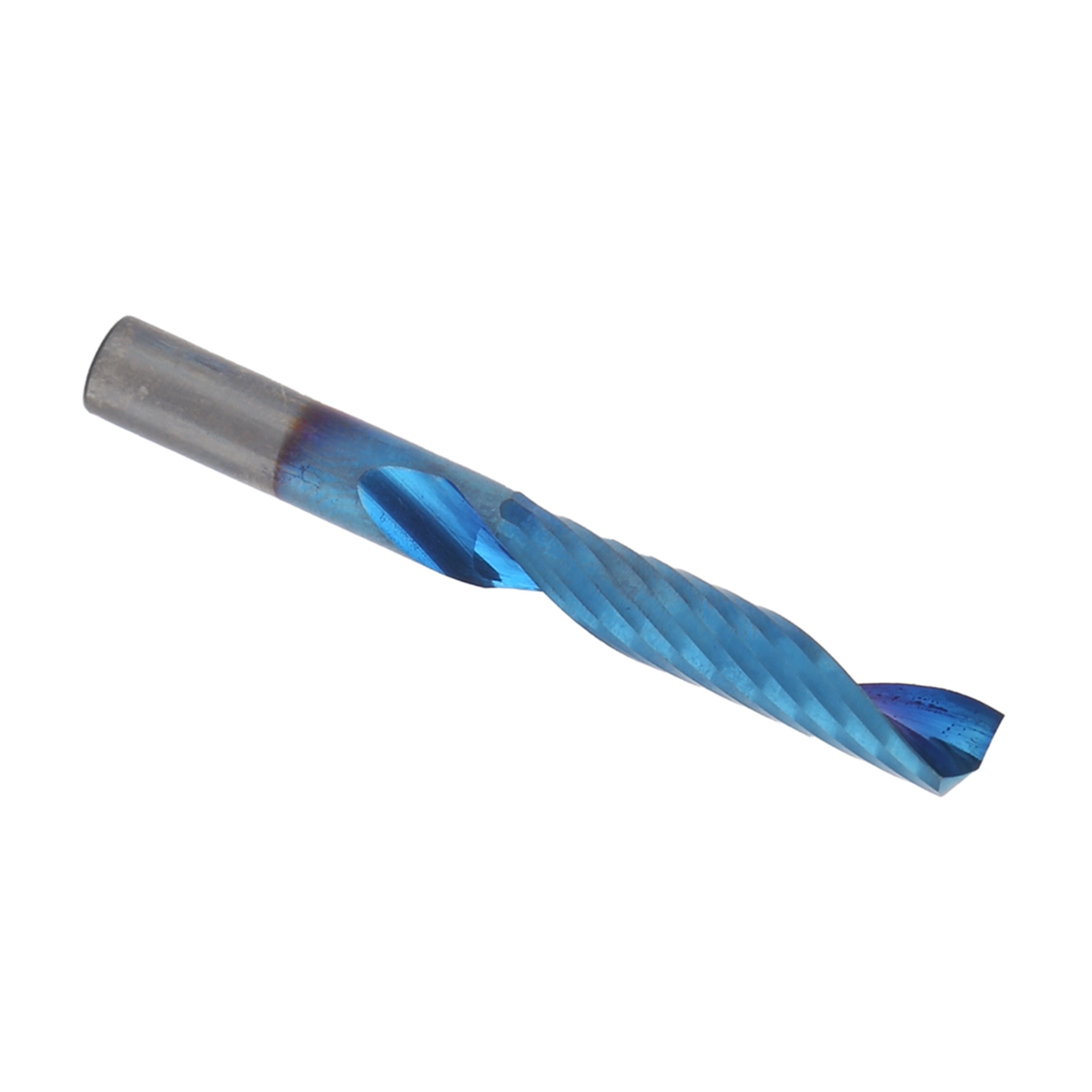 Spiralfräser, Einschneidig, Wolframstahl, Blau Plattiert, Cnc-werkzeuge, 6x28x55