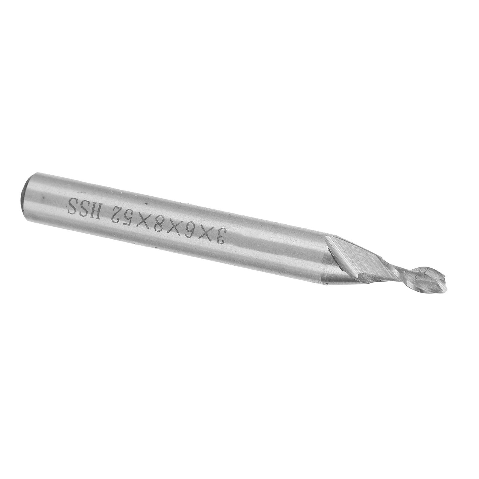 Spiral-schaftfräser Aus Hss, 2-schneidig, Gerader Schaft, Cnc-fräswerkzeug, Hardware 3x6x8x52