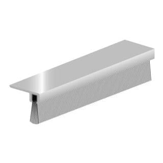 Ellen - Dichtungsbürste ibs 90/18 Alu 1 Meter Vorgebohrt, Gesamthöhe 18 mm
