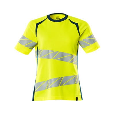 Mascot - Damen-T-shirt 19092-771 xs hi-vis gelb/dunkelpetroleum