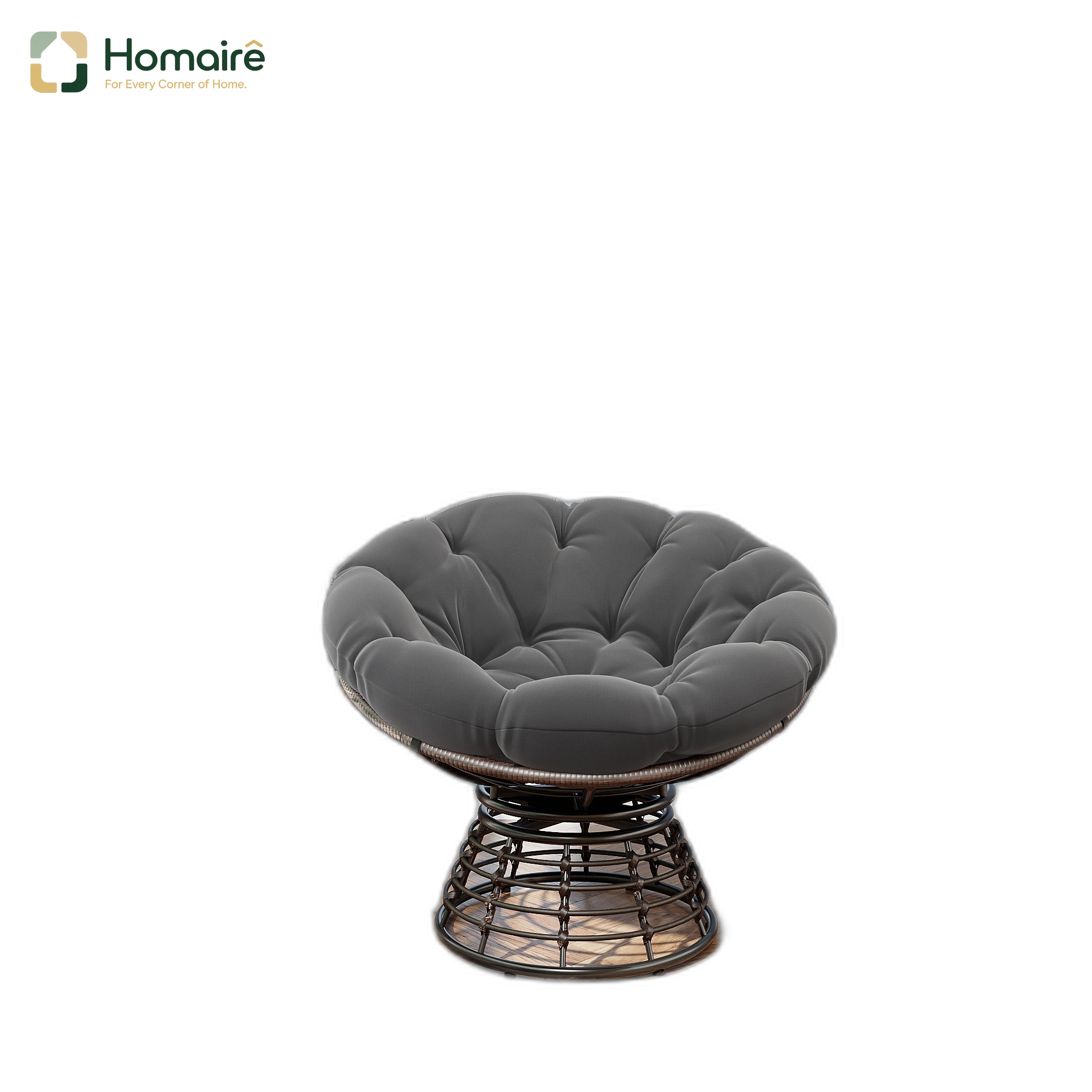 Gartenmöbelset Aus Stahl Und Rattan Grau 120 X 60 X 75 Cm Homaire