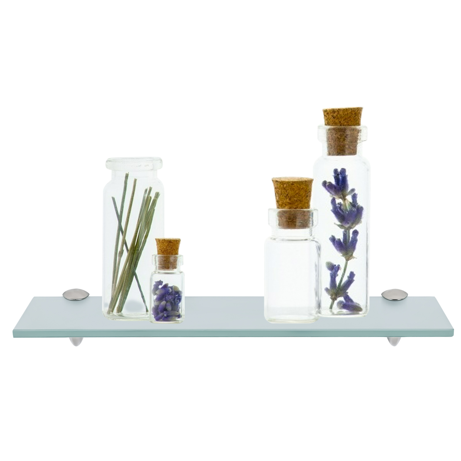 Jiubiaz Glasboden Wandregal 60 X 10 X 0,8 Cm, Glasregal Milchglas Mit Halterung, Badregal Ablage Hängeregal Für Badezimmer