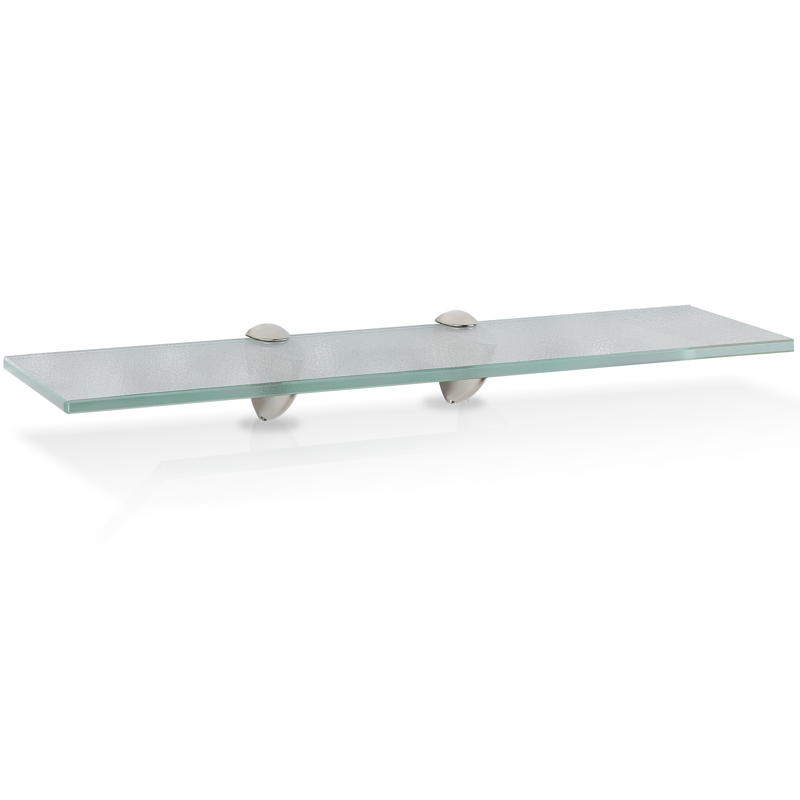 Jiubiaz Glasregal Wandregal 60 X 10 X 0,8 Cm, Milchglas Glasboden Mit Halterungen, Badregal Ablage Hängeregal Für Bad, Küche & Wohnzimmer