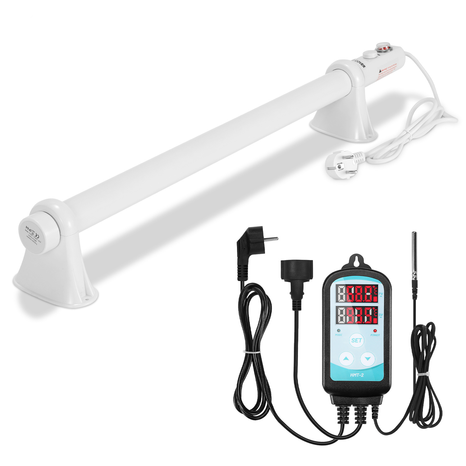 Jiubiaz Rohrheizung 90w Für Gewächshaus, Regelbarer Frostwächter 70 Cm, 220–240v