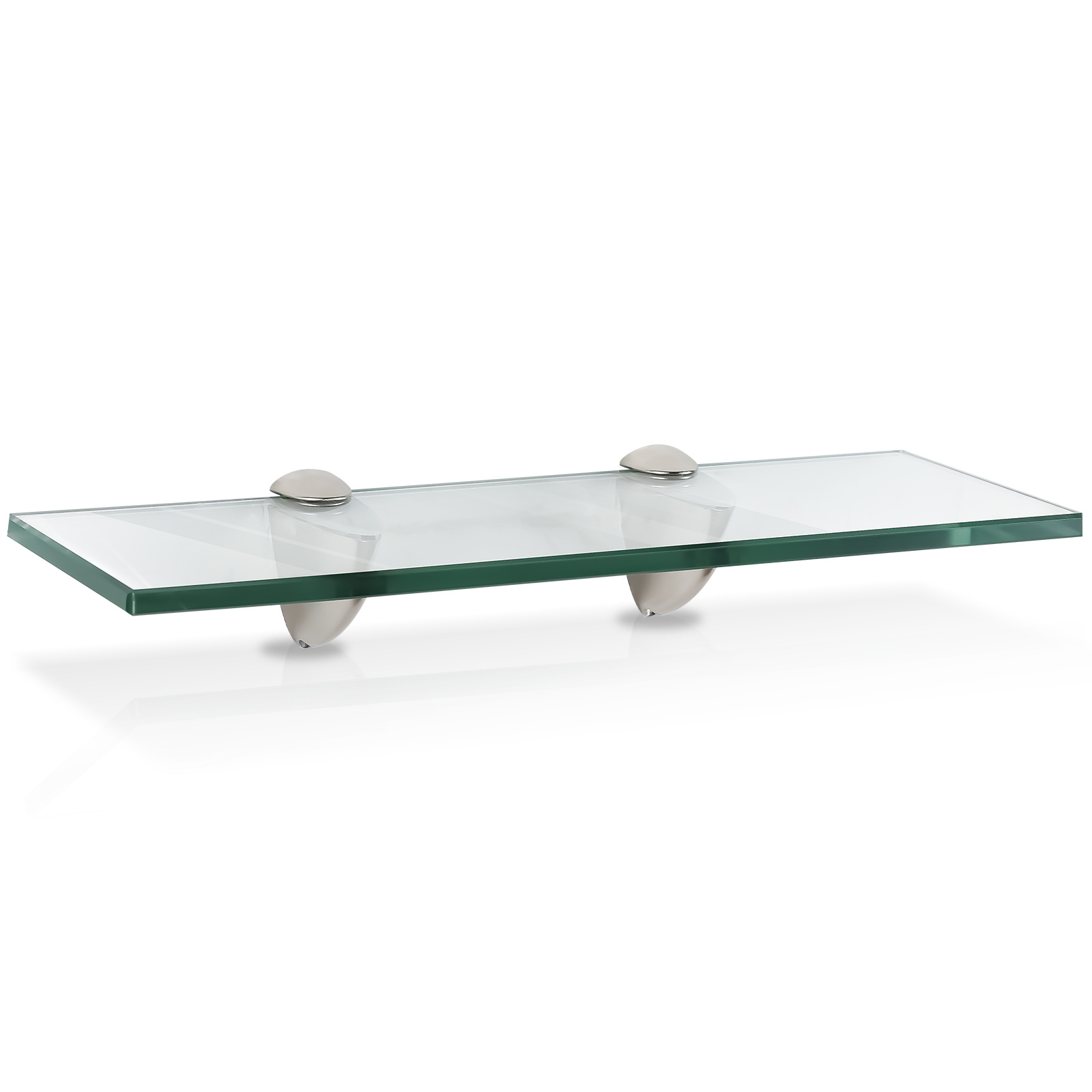 Jiubiaz Glasboden Wandregal 40 X 10 X 0,8 Cm, Glasregal Klarglas Mit Halterung, Badregal Ablage Hängeregal Für Badezimmer