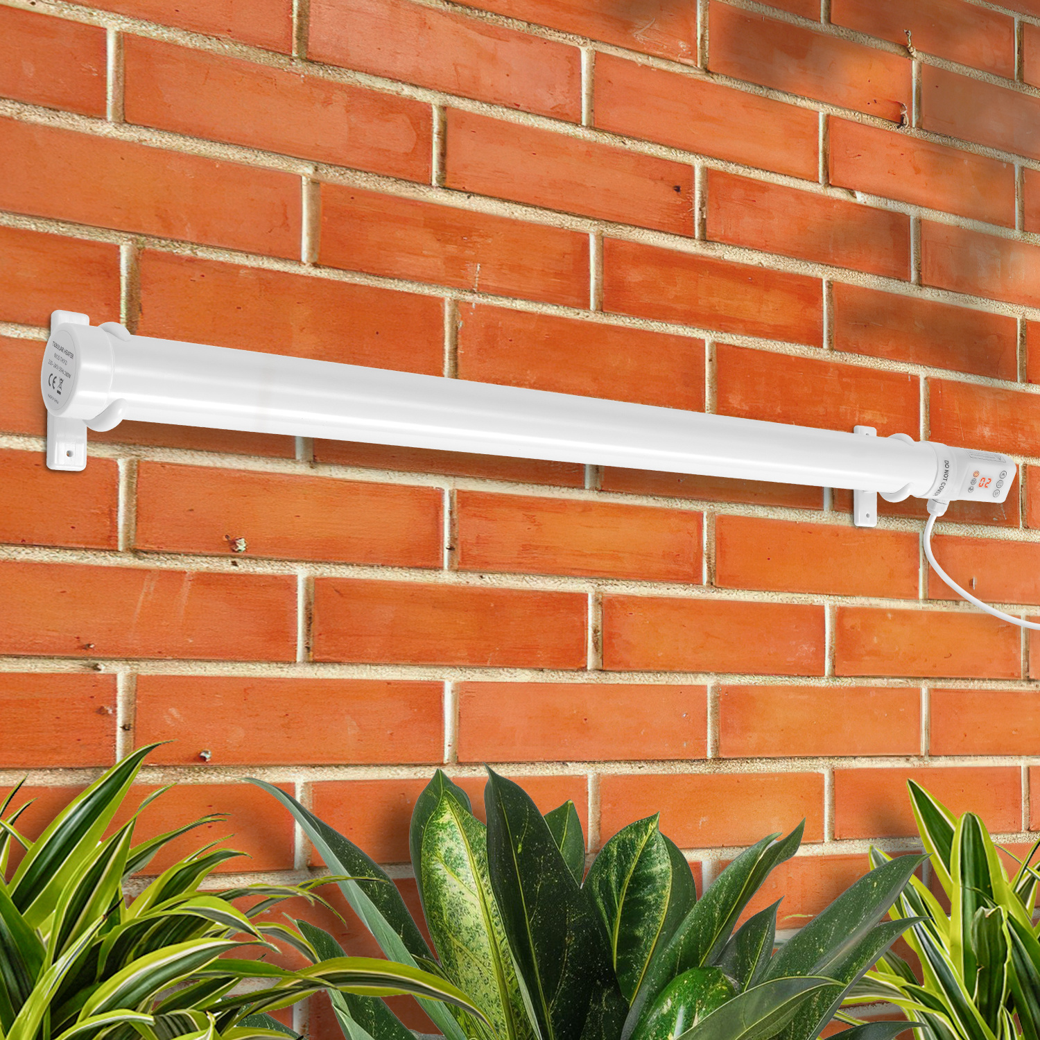 Jiubiaz 2er Set Gewächshausheizung Je 180 W Mit Timer, Rohrheizung 950 Mm