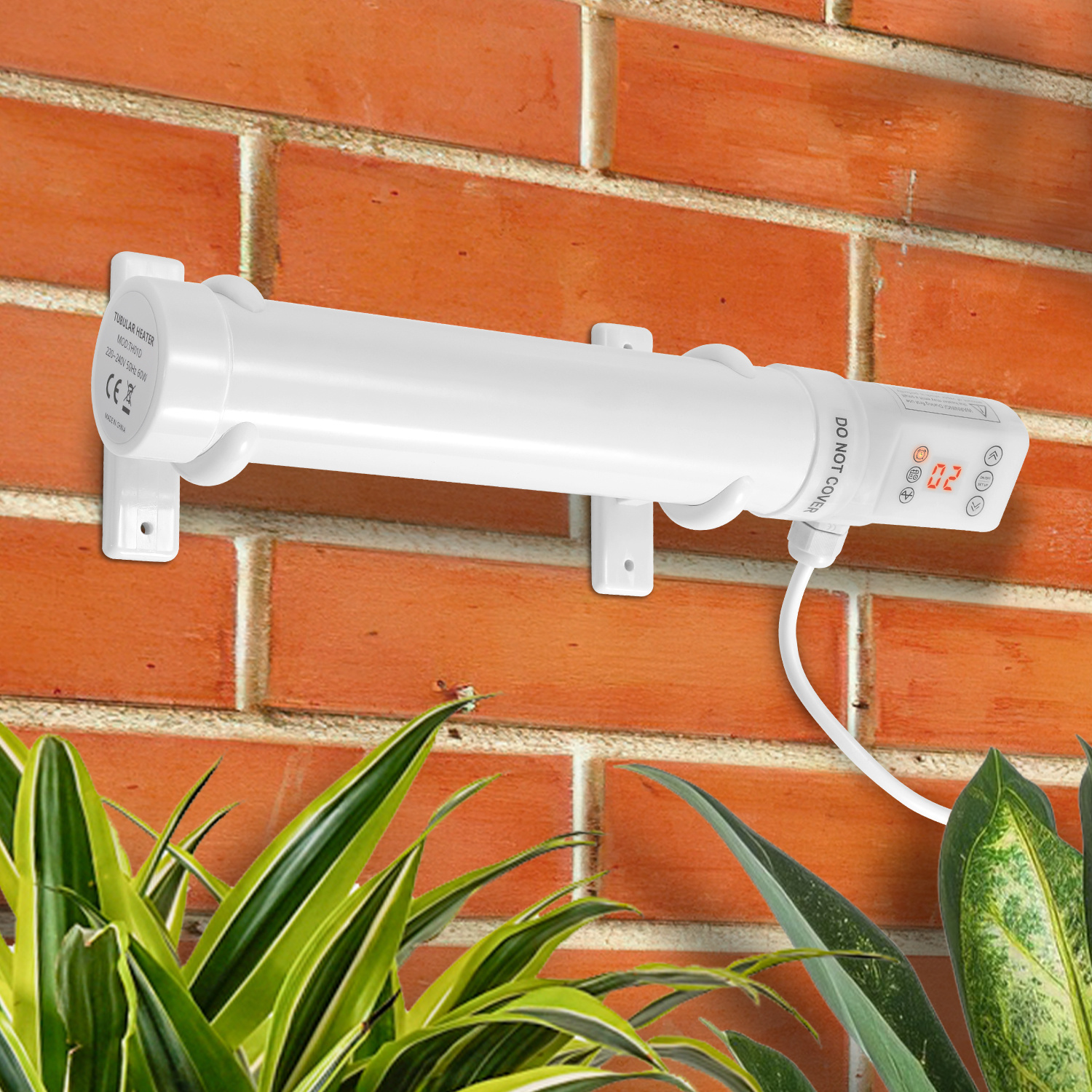 Jiubiaz 2er Set Gewächshausheizung Je 60 W Mit Timer, Rohrheizung 340 Mm