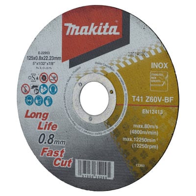 Trennscheibe 125x0,8 mm inox - E-22953 - Makita