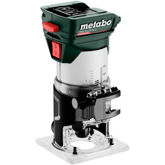 Metabo - Akku-Kantenfräse fmv 18 ltx bl 8, ohne Akku und Ladegerät in x 145L