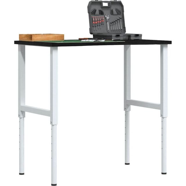 Vidaxl - Werkbank Dunkelbraun 100x60x(71,5-98) cm Massivholz Eiche